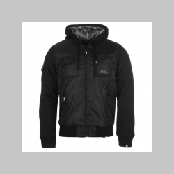 No Fear hrubá zimná bunda čierna s vyteplenou kapucou, materiál 100%polyester